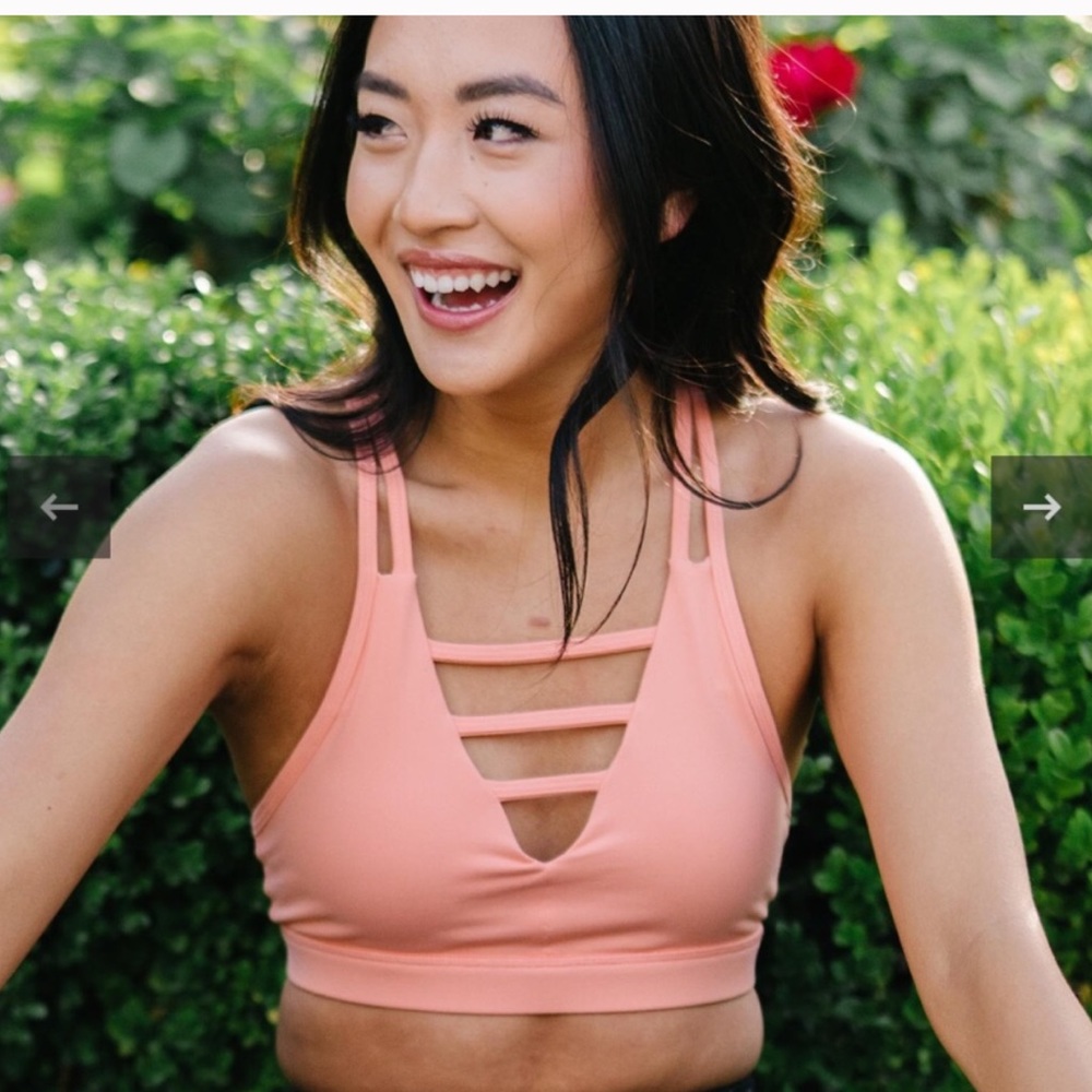 Zyia Peach Grid Bra! NWT!